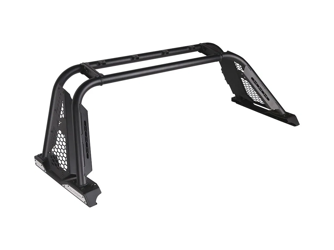 7162433 – ARMORDILLO Truck Bed Bar, Modular Style Mounts Up To 4 Lights/ Third Brake Light Powder Coated Black Steel